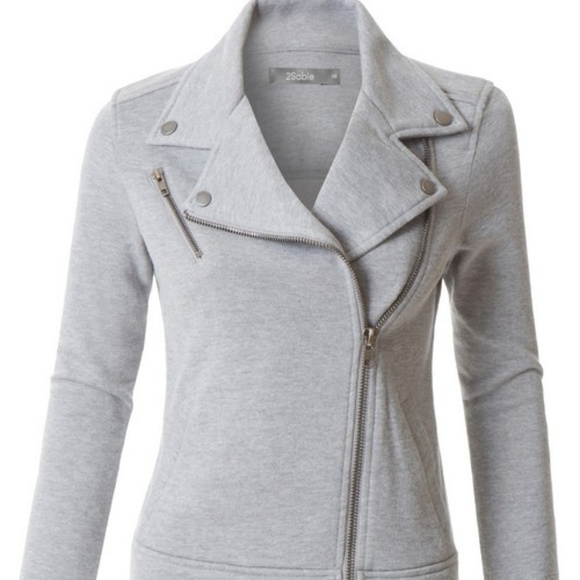 Jackets & Blazers - *ONLY 1 LEFT*   Long Sleeve Zip Up Moto Jacket